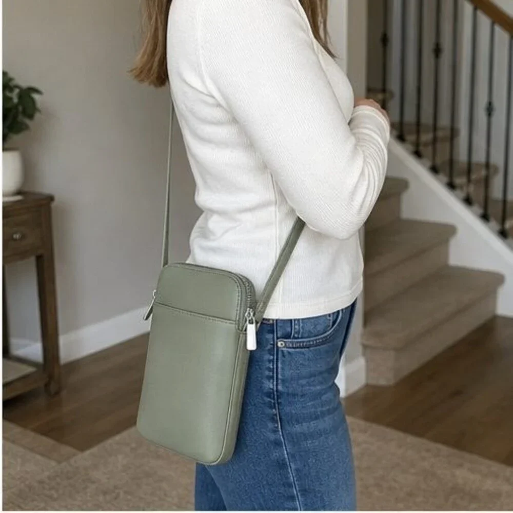 Cream Nylon Crossbody Bag
